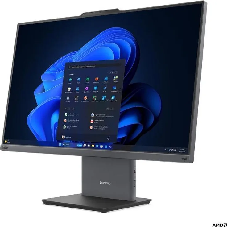 Lenovo ThinkCentre Neo 55a-24 G6, All-in-One PC mit 23,8" FHD-Display, AMD Ryzen AI 7, 16GB RAM, 512GB SSD, Farbe Luna Gray