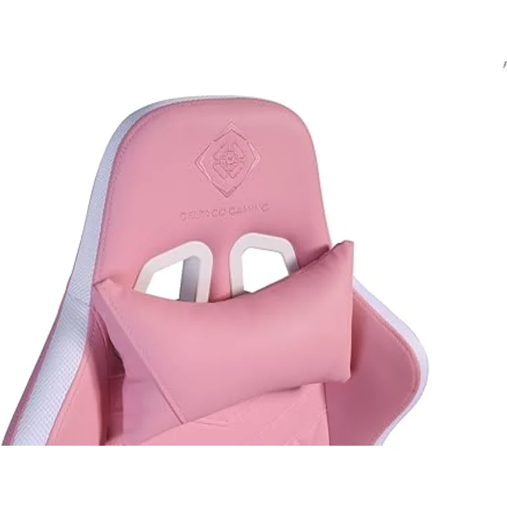 DELTACO GAMING RGB Gaming Stuhl PCH90 - Gamer Chair mit Armlehne, Rückenlehne, Kissen, Bürostuhl Stühle ergonomisch, Gaming-Stuhl RGB Beleuchtung, veganes Leder 120 Kg, (GAM-080-P) pink - rosa – Bild 5