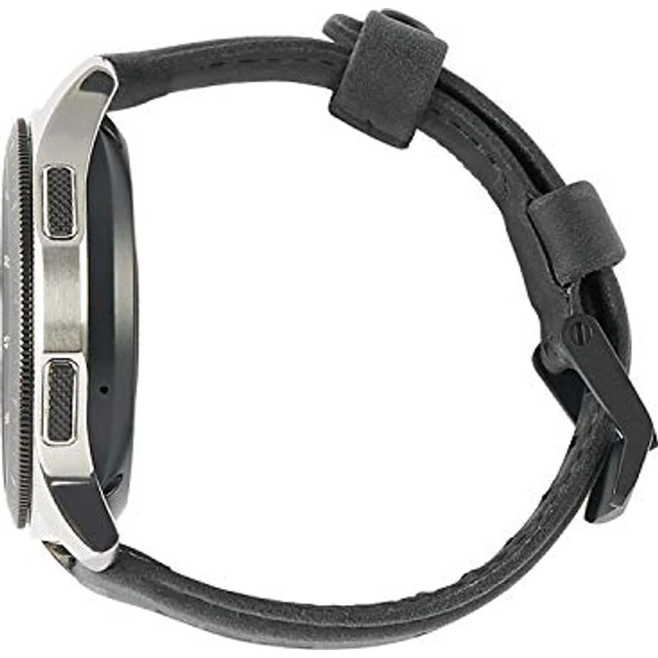 Urban Armor Gear Leder Strap Armband Samsung Galaxy Watch 46 mm, Gear S3 Frontier & Classic, Watch Active 2 44 mm (Designed für Samsung Smartwatches, Ersatzband aus Leder) - schwarz – Bild 9