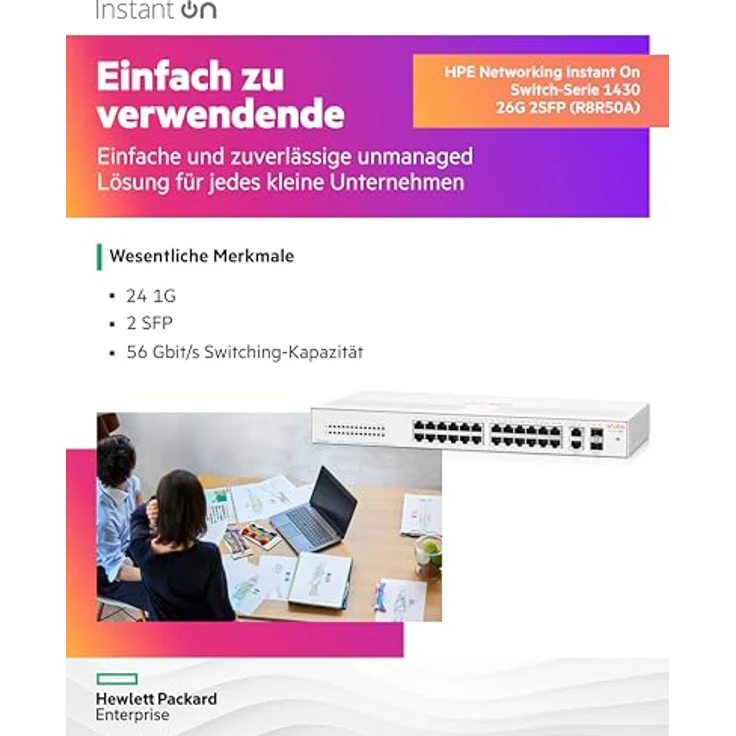 Hewlett Packard Enterprise HPE Aruba Instant On 1430 26G 2SFP Switch (R8R50A#ABB) – Bild 3