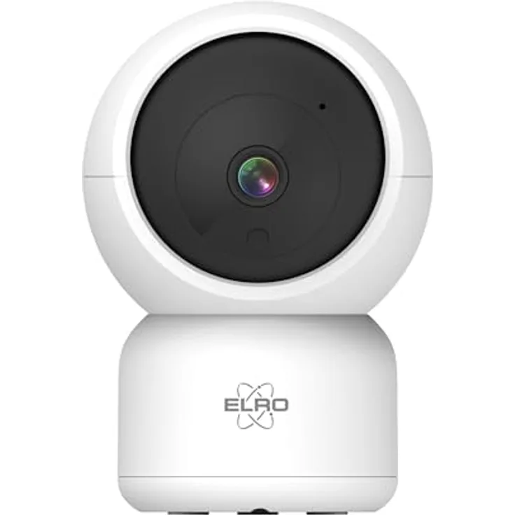ELRO CI5000 Innen WiFi IP Überwachungskamera mit Bewegungssensor und Nachtsicht - Full HD 1080P Überwachungskamera mit Sirene - 6 Meter Nachtsicht, Dreh- und Schwenkbar, Patrouillen-Modus, Gegensprechfunktion