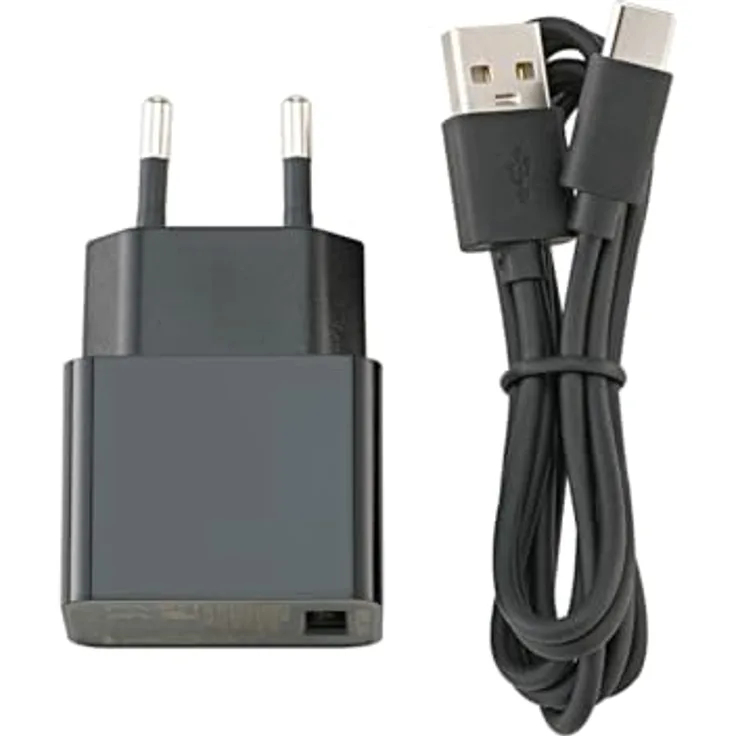 SIGOR USB-C Ladekabel inkl. Netzteil - Ladekabel für alle Akkuleuchten mit USB-C Anschluss, Länge 1,2m, schwarz