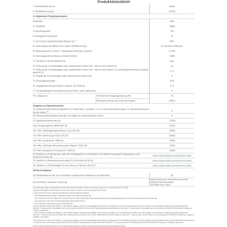 Apple iPad 11" 2025, 11. Generation Wi-Fi + Cellular 512 GB Blau – Liquid Retina Display, A16 Chip, True Tone – Bild 8