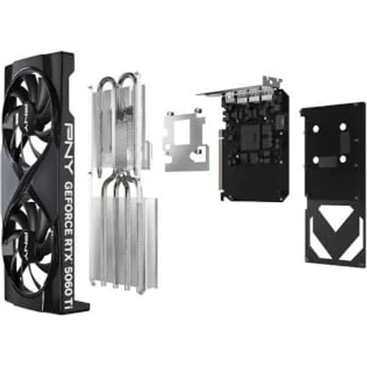 PNY GeForce® RTX™ 5060 TI, 8GB Overclocked Dual Fan Grafikkarte mit HDMI und 3xDP Anschlüssen – Bild 2