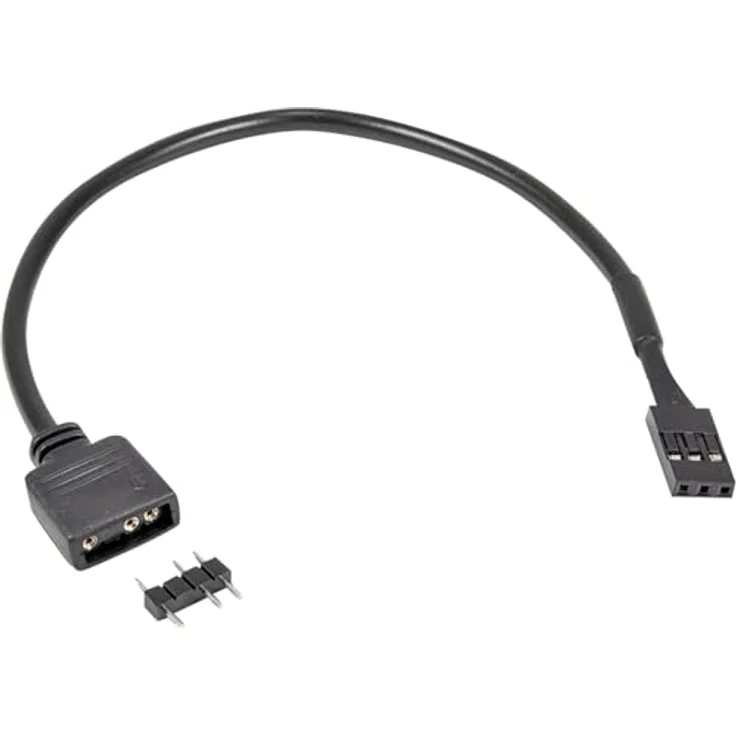 Inter-Tech Adapter 1x 3pin 5V RGB auf 1x VDG-Anschluss, 20cm – Bild 2