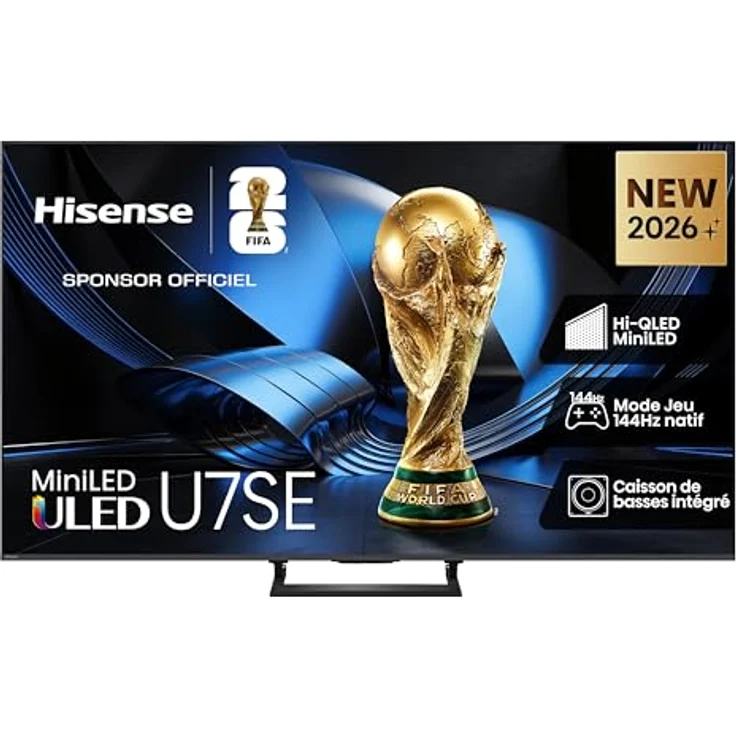 Hisense 55U7SE, 55 Zoll ULED Smart-TV, 4K UHD, 144 Hz, HDR, WLAN, Schwarz/Grau – Bild 2