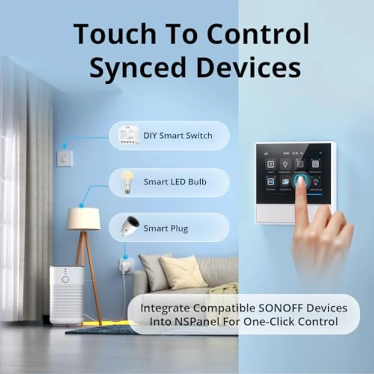 Sonoff NSPanel, Smart Home Hub mit HMI-Steuerung und intelligenter Temperaturregelung, Weiss – Bild 6