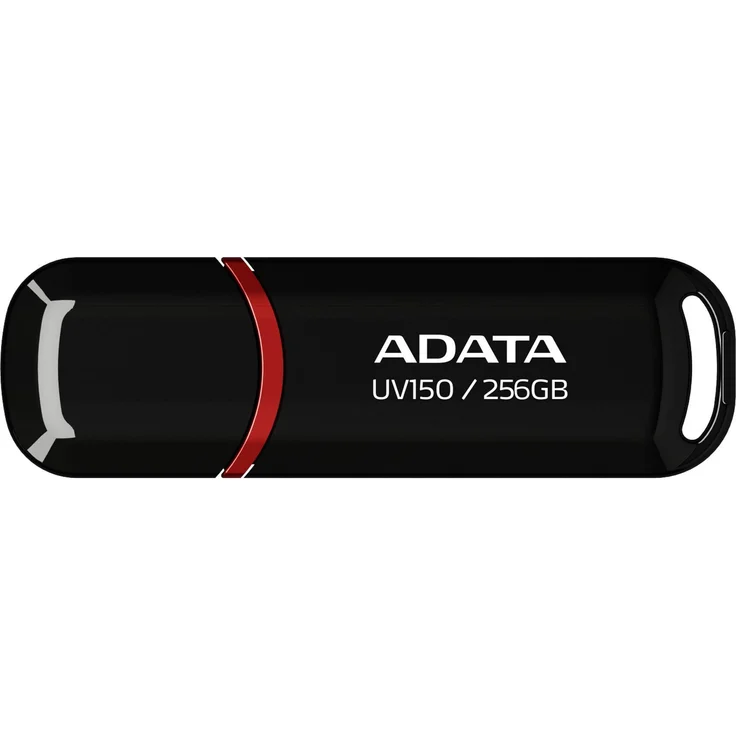 Adata Pendrive UV150, USB 3.2 Gen1 USB Stick mit 256 GB, Schwarz, Schnappdeckel-Design