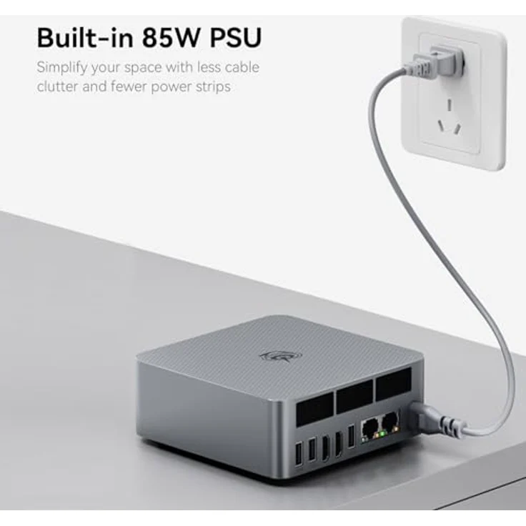 Beelink EQR6 Mini PC, AMD Ryzen 7 7735HS (8C/16T up to 4.75Ghz), 24G DDR5 RAM 1TB PCIe4.0 SSD Mini Computer, WiFi6, BT5.2, Dual HDMI, Dual 1000M LAN, USB3.2, Type-C – Bild 3