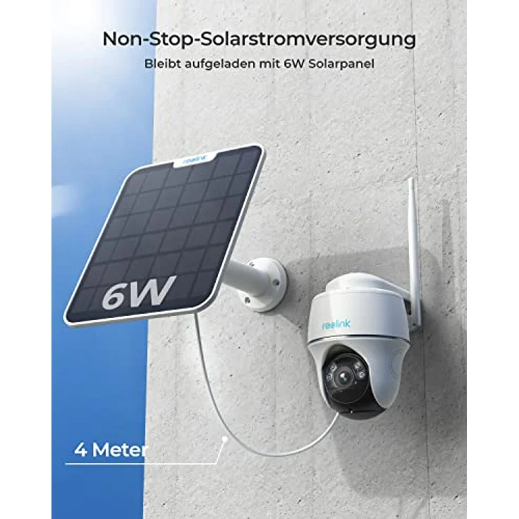 Reolink Erste 4K Solar Überwachungskamera Aussen Akku, Argus PT Ultra + 6W Solarpanel, 2,4&5GHz WiFi, Standalone, Solar WLAN Kamera Outdoor mit 8MP UHD Farbnachtsicht, KI-Erkennung, Keine Monatsgebühr – Bild 5