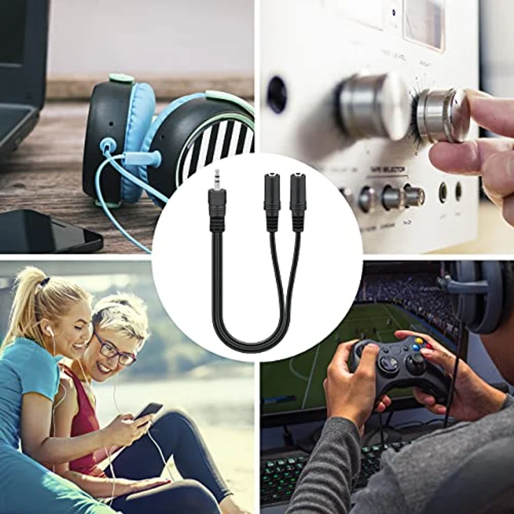 Goobay 27380 Audio Y Kabeladapter 3, 5 mm, 1x Stecker 2x Buchse Stereo, Klinke 3, 5 mm Stecker (3-Pin, Stereo) > 2x Klinke 3, 5 mm Buchse (3-Pin, Stereo) – Bild 4