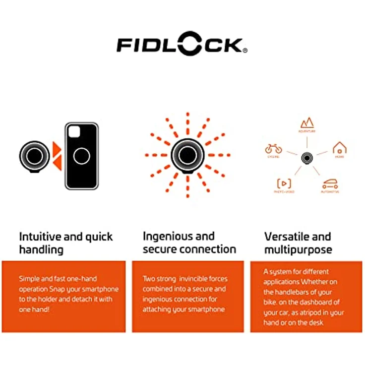 Fidlock Universal Vacuum Phone Case Größe L, Schwarz-transparent, wasser- und sanddicht, 360° drehbar – Bild 5