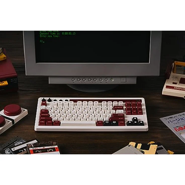 8BitDo Retro Mechanische Tastatur (Fami Edition), 87-Tasten-Layout, Kailh Box Switch V2 Weiß, Dual Super Buttons, Bluetooth, 2,4G, Hot-Swap-fähig - UK – Bild 10