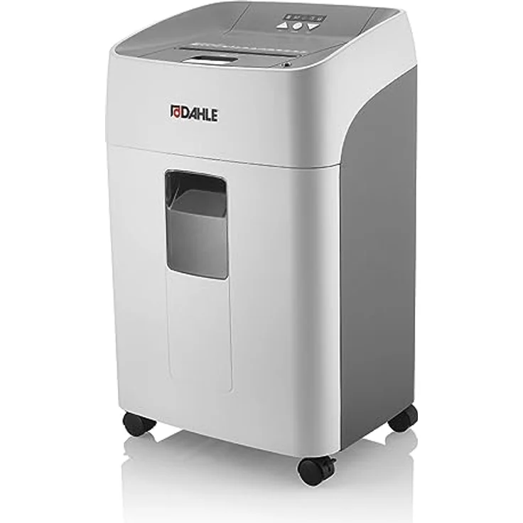 Dahle ShredMATIC 300 P5 Aktenvernichter (Autofeed 300 Blatt, 480 Minuten Laufzeit, Lange Lebensdauer, Partikelschnitt 2 x 15 mm) grau – Bild 1