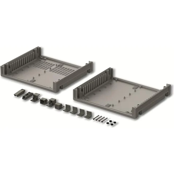 Bopla Tisch-Gehäuse UM 52011 L-50, ABS Kunststoff Hellgrau Achatgrau, 223 x 72 x 199 mm, IP30 – Bild 2