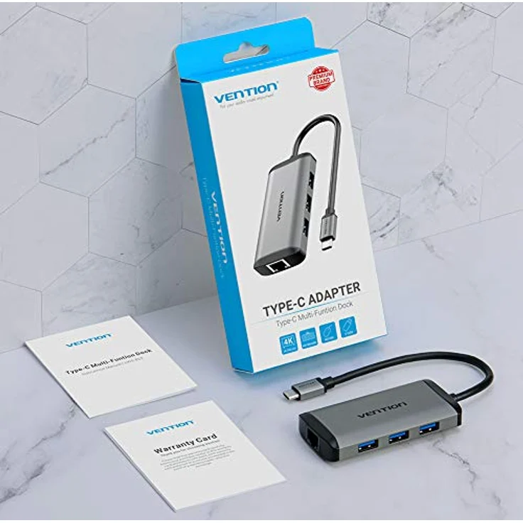 Vention CNCHB Dockingstation Silber mit 4K Auflösung und 87W PD Schnellladung – Bild 2