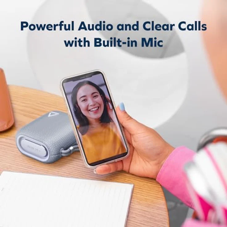 CREATIVE MUVO Flex, Wasserdichter Bluetooth Lautsprecher mit Auracast und 10 Stunden Akkulaufzeit, Grau – Bild 4