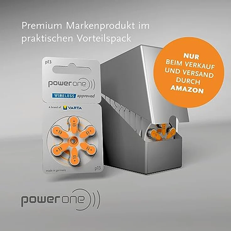 Varta PowerOne P 13 - Hörgerätebatterie PR48 - 310 mAh 1,4 V (60 Stück) – Bild 3