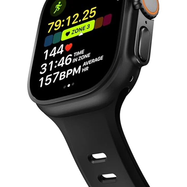 NOMAD Tempo Band für Apple Watch 49mm, wasserfestes und schlankes Sportarmband, Schwarz – Bild 3