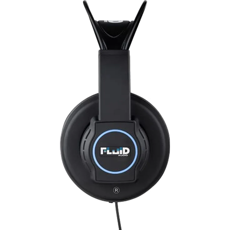 Fluid Audio Focus Studio-Kopfhörer (Over-Ear Design, 50mm Neodym-Treiber, inkl. 3m Kabel, 6.3mm Adapter, Reisebeutel, Schwarz) – Bild 3