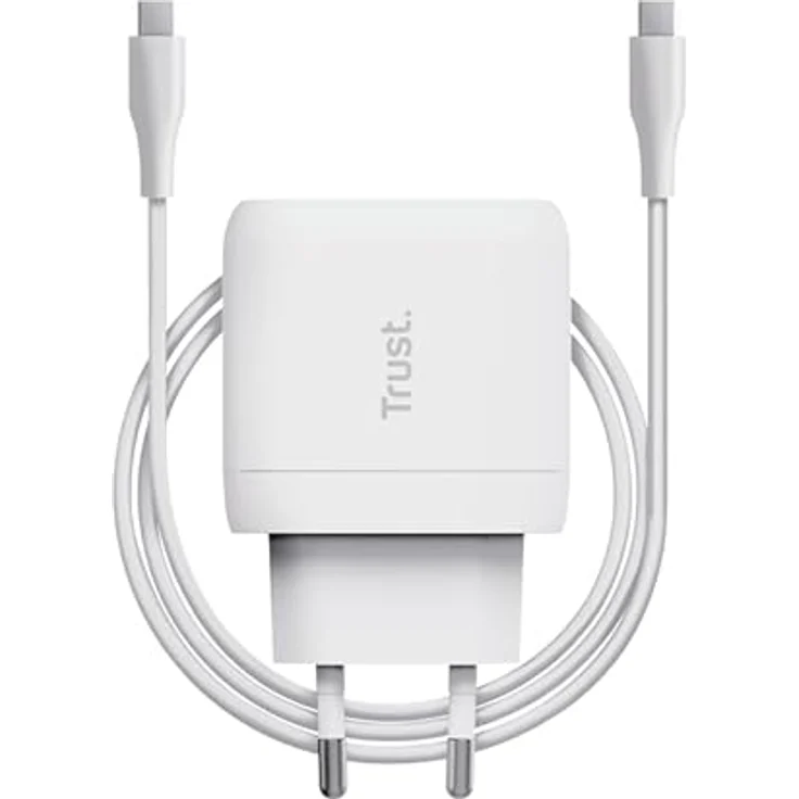 Trust Maxo 45W USB-C GaN Charger, Power Delivery 3.0 mit 2 m USB-C-Kabel, weiss – Bild 2