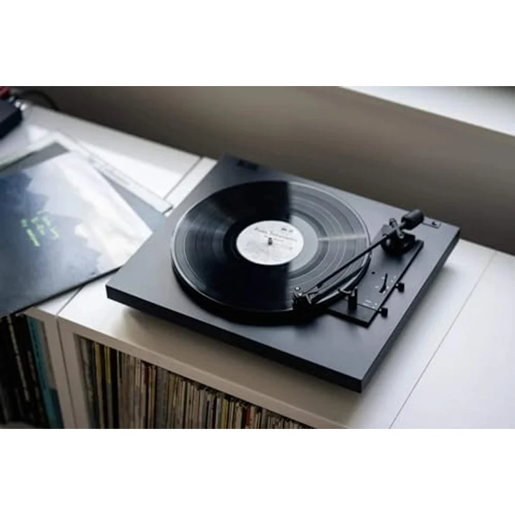 Pro-Ject Automat A1.2, Vollautomatischer Plattenspieler mit Riemenantrieb, Schwarz, integrierter Phono-Vorverstärker, präzises Start-/Stopp-System, resonanzgedämpfter Holzkorpus – Bild 3