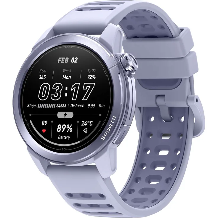 Mibro GS Active 2 Sportuhr, GPS, AMOLED Display, Herzfrequenz- & SpO2-Tracking, 15 Tage Akku, Bluetooth Calls, elegantes Design für Damen
