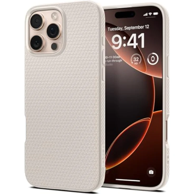 Spigen iPhone 16 Pro Hülle [rutschfest] Liquid Air Case - Natural Titanium – Bild 1