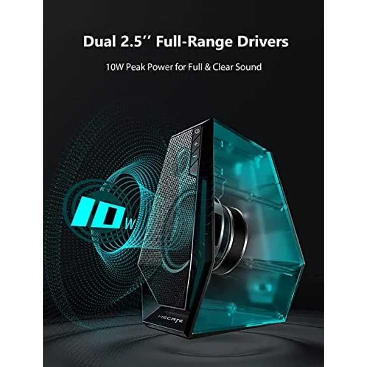 Edifier G1500, 2.0 PC Lautsprecher mit H+ Soundeffekt, Bluetooth 5.3, RGB-Hintergrundbeleuchtung, Schwarz – Bild 2