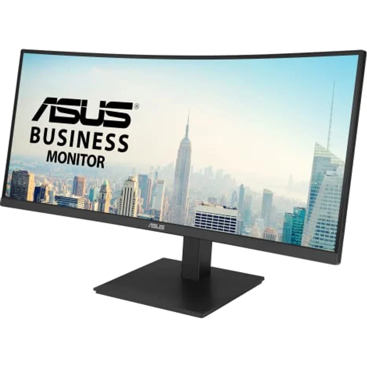 ASUS VA34VCPSR 34 Zoll Docking Monitor (WQHD, 1500R Krümmung, USB-C PD 96W, RJ45, USB-Hub, ergonomisches Design, wandmontierbar) in Schwarz – Bild 3