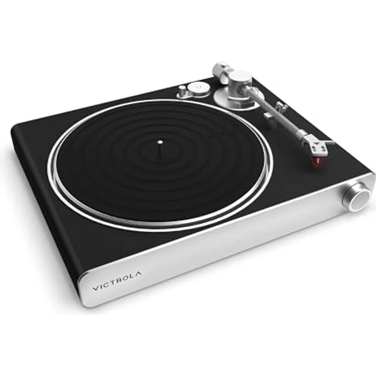 Victrola Stream Carbon Plattenspieler aus Vinyl mit 2 Geschwindigkeiten | funktioniert kabellos mit Sonos Geräten | Magnetkartusche mit hoher Präzision | Mattes schwarzes Finish – Bild 1
