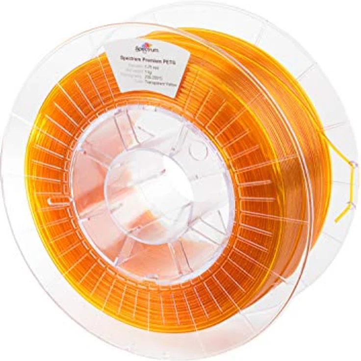 Spectrum PET-G Transparent Yellow, 1.75mm, 1kg Premium Filament, kratzfest und hochtransparent, made in EU für 3D-Drucker – Bild 2
