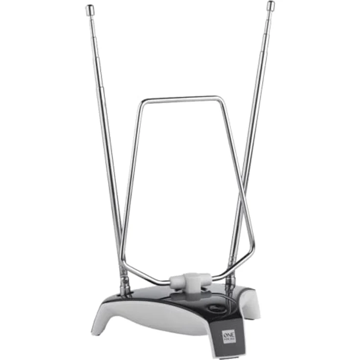 One For All DVB-T-DVB-T2 Indoor-Zimmerantenne - HD-HDTV Fernseher TV Antenne - 0-5 km Reichweite ? 1.5 meter Koaxialkabel - UHF-VHF - Silber - SV9305 – Bild 2