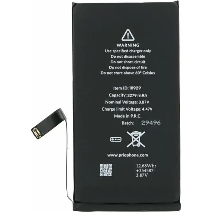 prio Akku für iPhone 14, Universeller APN, 800 Ladezyklen, hohe Sicherheit mit Qualitäts-Chipsatz