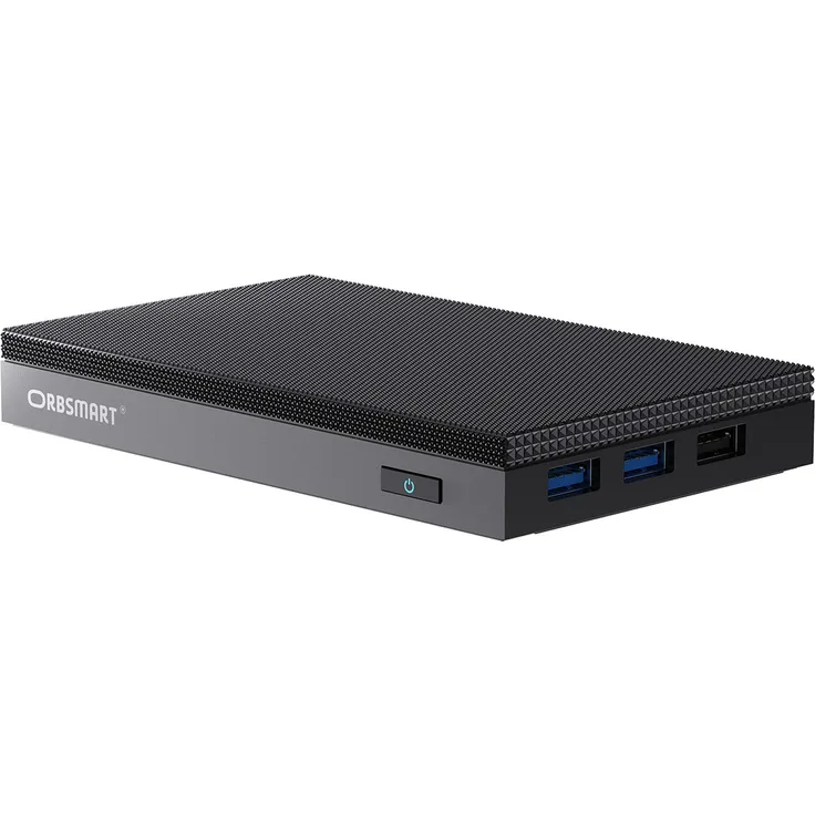 Orbsmart AW-15L Mini-PC Büro/Office Computer (Intel Alder Lake N100, passiv, Windows 11 Pro 4K, WIFI 6, lüfterlos, lautlos)