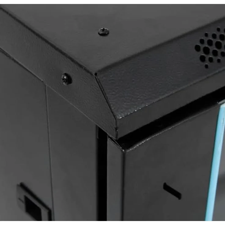 vidaXL 22U Netzwerkschrank 19" IP20, abschließbarer Serverschrank aus kaltgewalztem Stahl, Schwarz, 60x60x120 cm – Bild 3