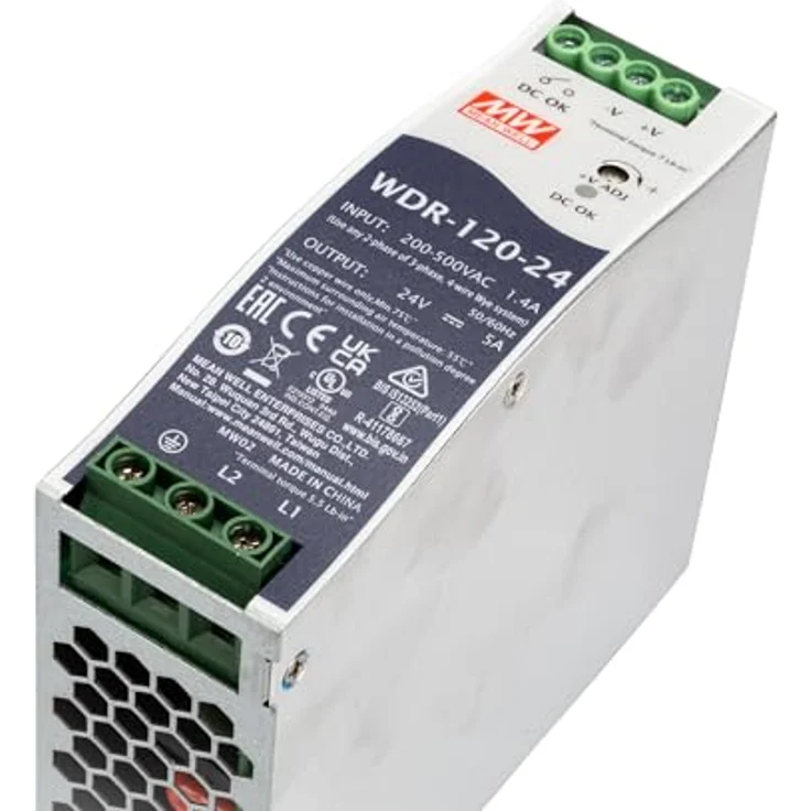 Mean Well WDR-120-24 Hutschienen-Netzteil (DIN-Rail) 24 V/DC 5A 120W 1 x – Bild 2