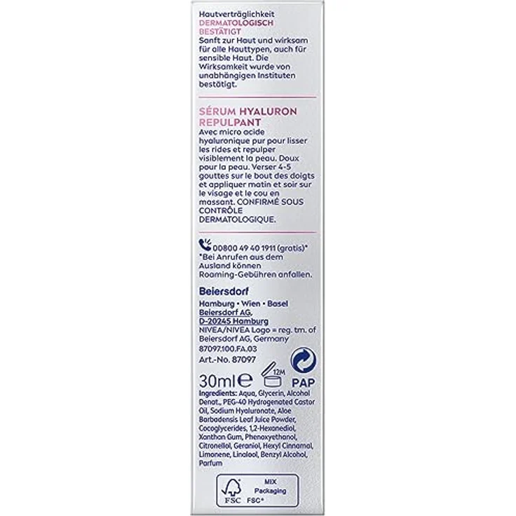 NIVEA Cellular Expert Filler Aufpolsterndes Hyaluron-Serum (30 ml), leichtes und schnell einziehendes Serum mit 20% Hydra Elixir – Bild 2