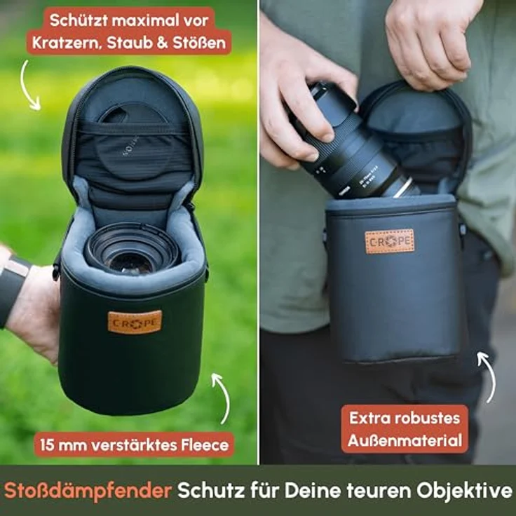C-Rope Wasserfeste Objektivtasche, Dick gepolstert mit wasserdichtem Reißverschluss, Schutzbeutel für Kameraobjektive – Bild 2