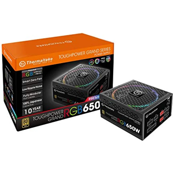 Thermaltake Toughpower Grand RGB 650W Gold PC-Netzteil, schwarz – Bild 2