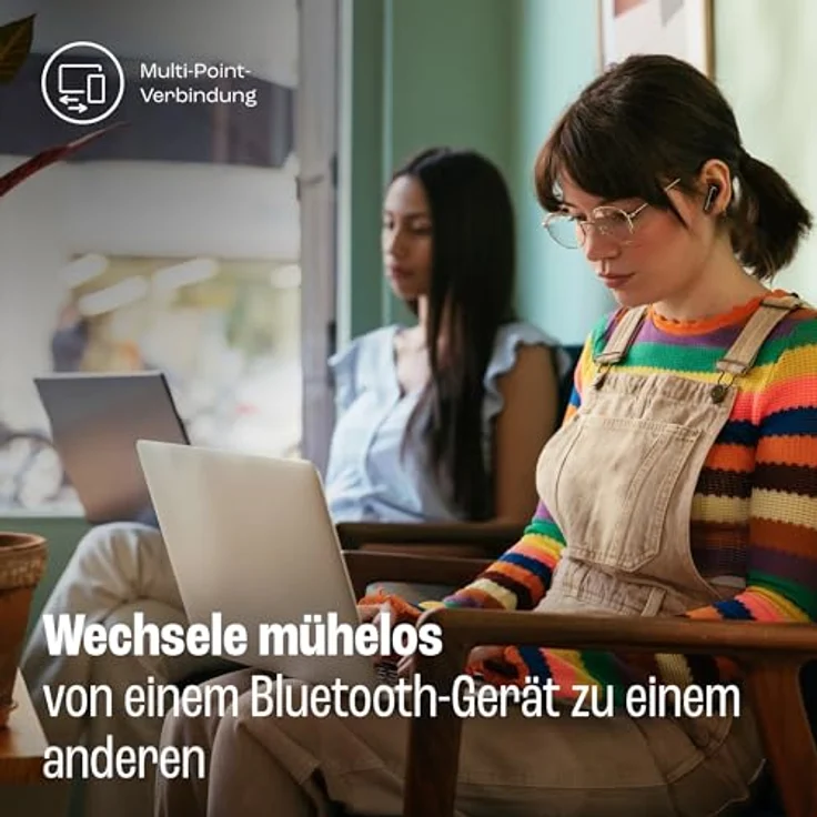 JBL Live Beam 3 Wireless Earbud-Kopfhörer mit Bluetooth, True Adaptive Noise Cancelling, 48 Stunden Akkulaufzeit, Schwarz – Bild 4