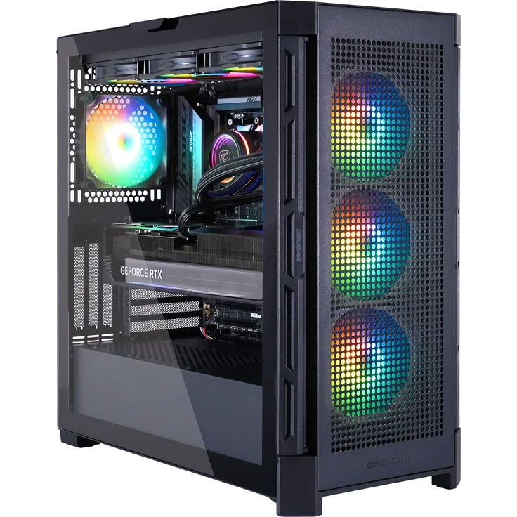 Hyrican COUGAR Gaming-PC DUOFACE PRO BK 7466 Ryzen 7 9700X Wasserkühlung 32GB DDR5 RAM 1TB SSD RTX 5070 Windows 11