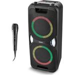 MEDION PE-1 Pure Partybox, tragbarer Bluetooth Lautsprecher mit Akku, Mikrofonanschluss, verschiedenen Lichteffekten, Karaoke und 26 Std. Musikwiedergabe