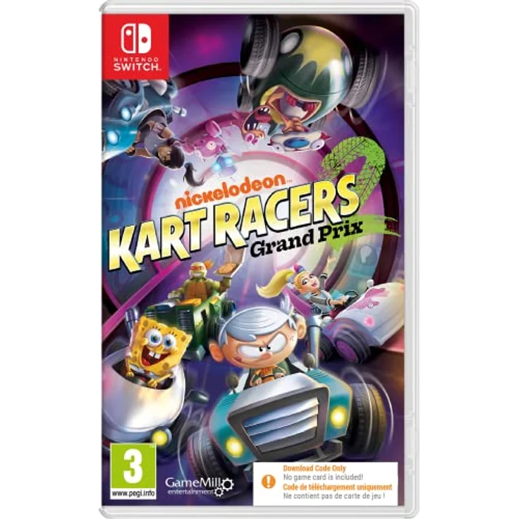 Game Mill Nickelodeon Kart Racers 2: Grand Prix, Nintendo Switch Spiel mit 30 Rennfahrern, 70 Crew-Mitgliedern, 28 Tracks und Online-Multiplayer für bis zu 8 Spieler – Bild 1