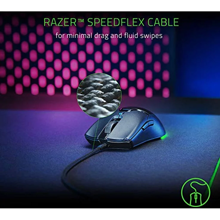 Razer Viper Mini - Ultra light Gaming Mouse (Ultraleichte beidhändige Gamer Maus mit 61g Gewicht, Speedflex-Kabel, optischer 8.500 DPI Sensor und RGB Chroma Beleuchtung) – Bild 7