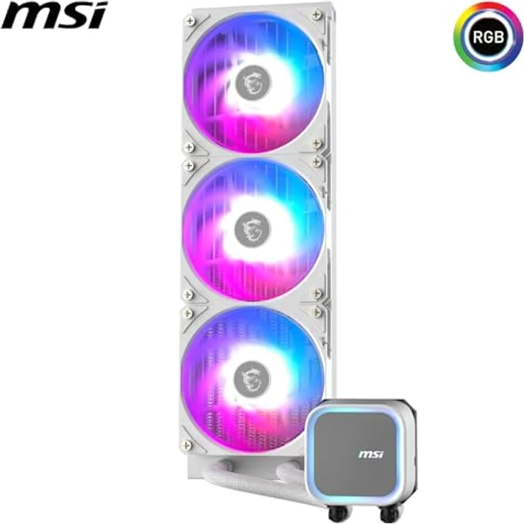 MSI MAG CORELIQUID A13 360 WHITE, Gehäuselüfter mit kompakten Abmessungen und effizienter Kühlung – Bild 3
