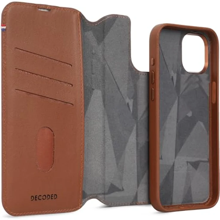Decoded 2-in-1 Abnehmbare Schutzhülle für Apple iPhone 15 Plus - Hochwertiges Europäisches Leder - Kartenhalter Hülle - Lederhülle - MagSafe-Kompatibel - Microfiber Lining - Tan Braun – Bild 4