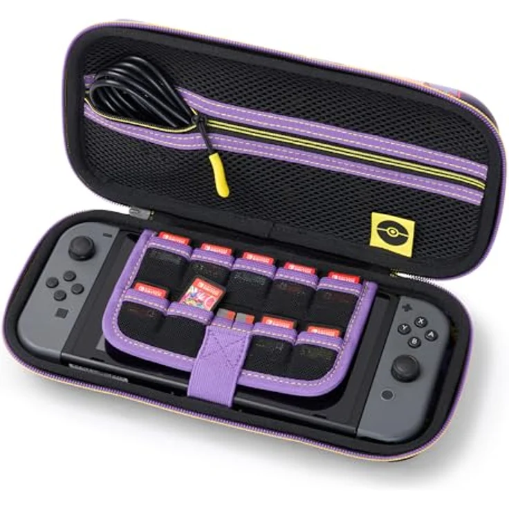 POWERA Protection Case für Nintendo Switch, Mehrfarbig, mit Fleecefutter, integrierter Spielständer und Stauraum für 9 Softwarekarten – Bild 6