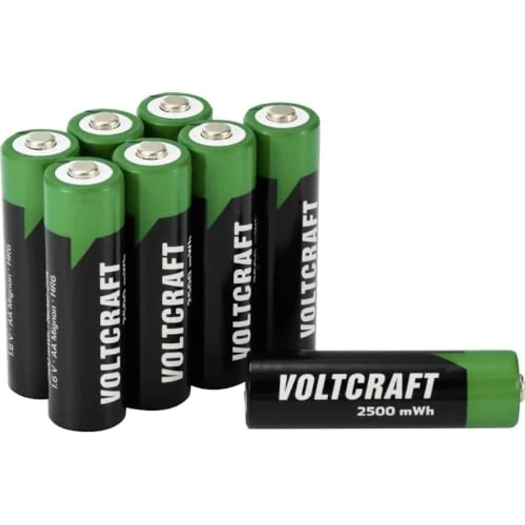 VOLTCRAFT VC-16044355 Mignon (AA) NiZn Akku 1500 mAh 1.6 V, 8er-Set mit hoher Spannung для längere Standzeit – Bild 1