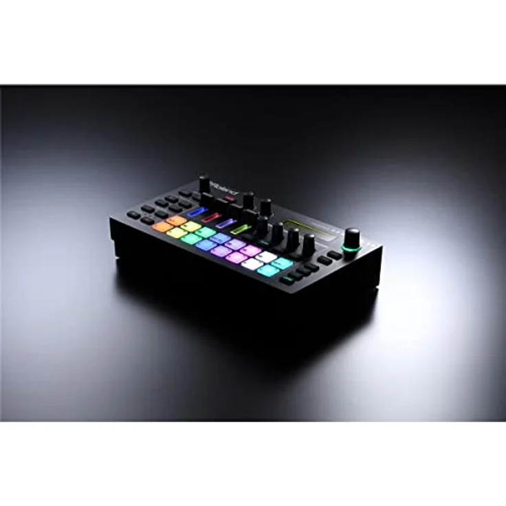 Roland MC-101, kompakte Groovebox mit 4-Spur-Sequencer, integrierten Sounds, importierbaren Loops, betrieb mit AA-Batterien, Schwarz – Bild 9
